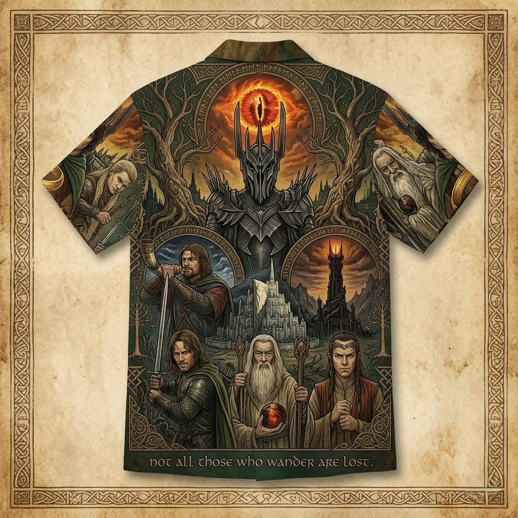 Unisex The Lord of the Rings 25th Anniversary Collection Graphic Hawaiian Shirt for Movie Fans – Moonbestprint