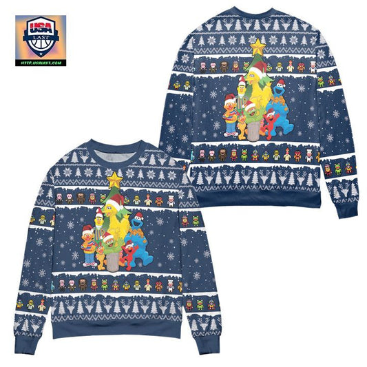 The Muppet Show Cartoon Version Ugly Christmas Sweater ? Blue ? Usalast
