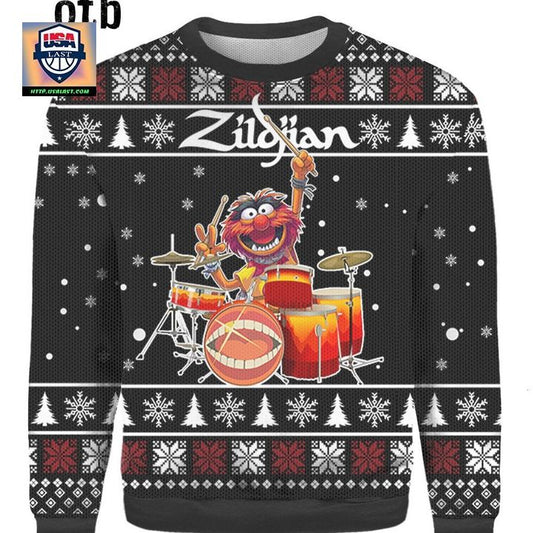 The Muppets Animal Drums Ugly 3D Christmas Sweater ? Usalast