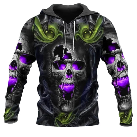 The Mystery Of Cracked Skull 3D All Over Print Hoodie -Moonbestprint