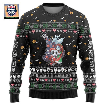 The Nightmare Before Christmas Jack Skellington Sally Christmas Sweater ? Usalast