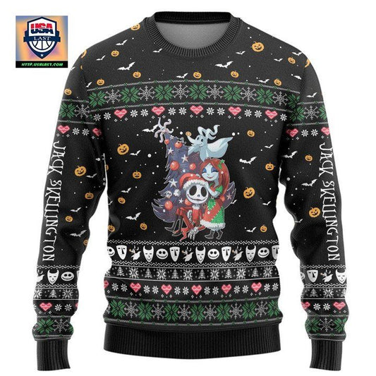The Nightmare Before Christmas Jack Skellington Sally Christmas Sweater ? Usalast