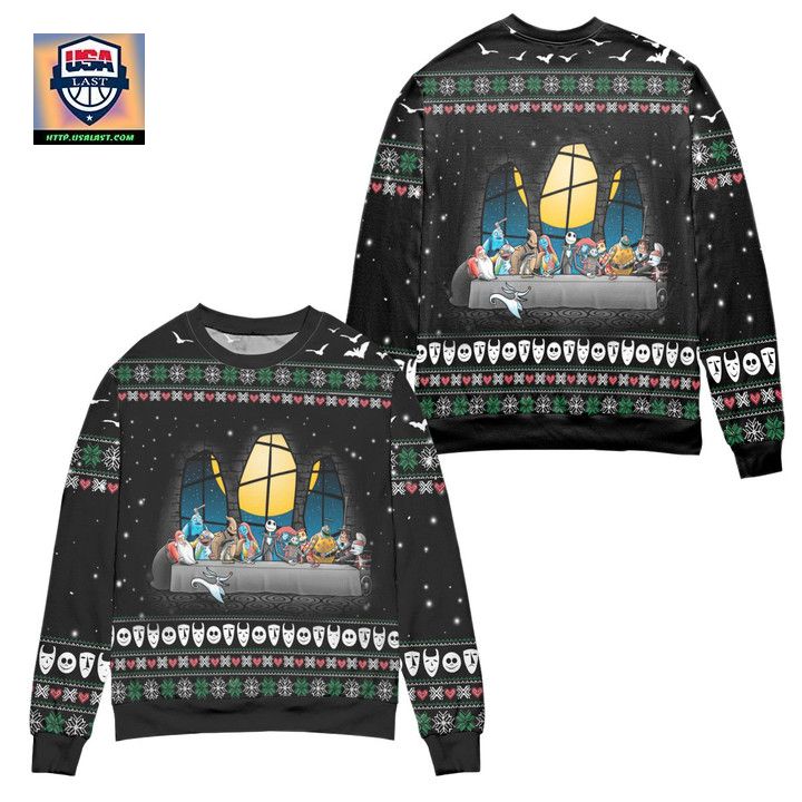 The Nightmare Before Christmas The Last Supper Windshield Sun Shade Ugly Christmas Sweater ? Usalast