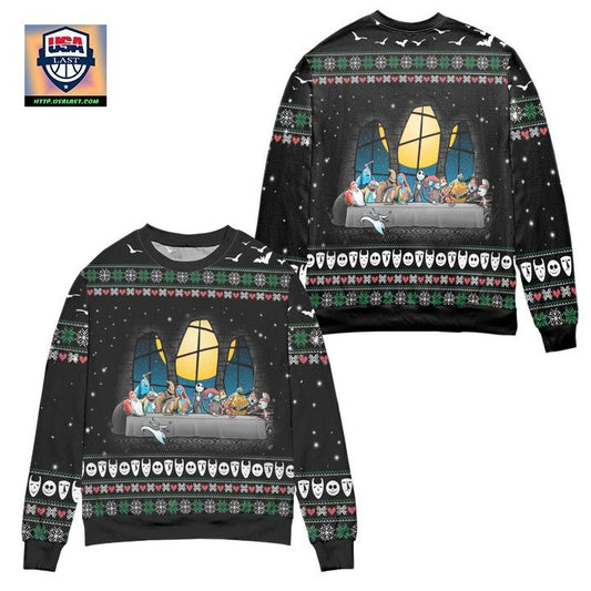 The Nightmare Before Christmas The Last Supper Windshield Sun Shade Ugly Christmas Sweater ? Usalast