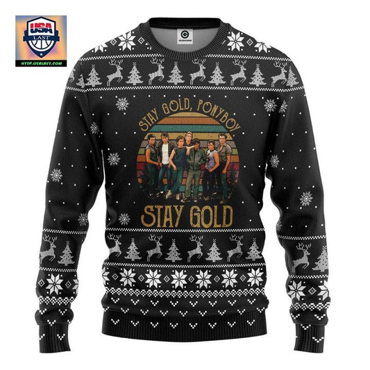 The Outsiders Stay Gold Ponyboy Black Christmas Sweater ? Usalast