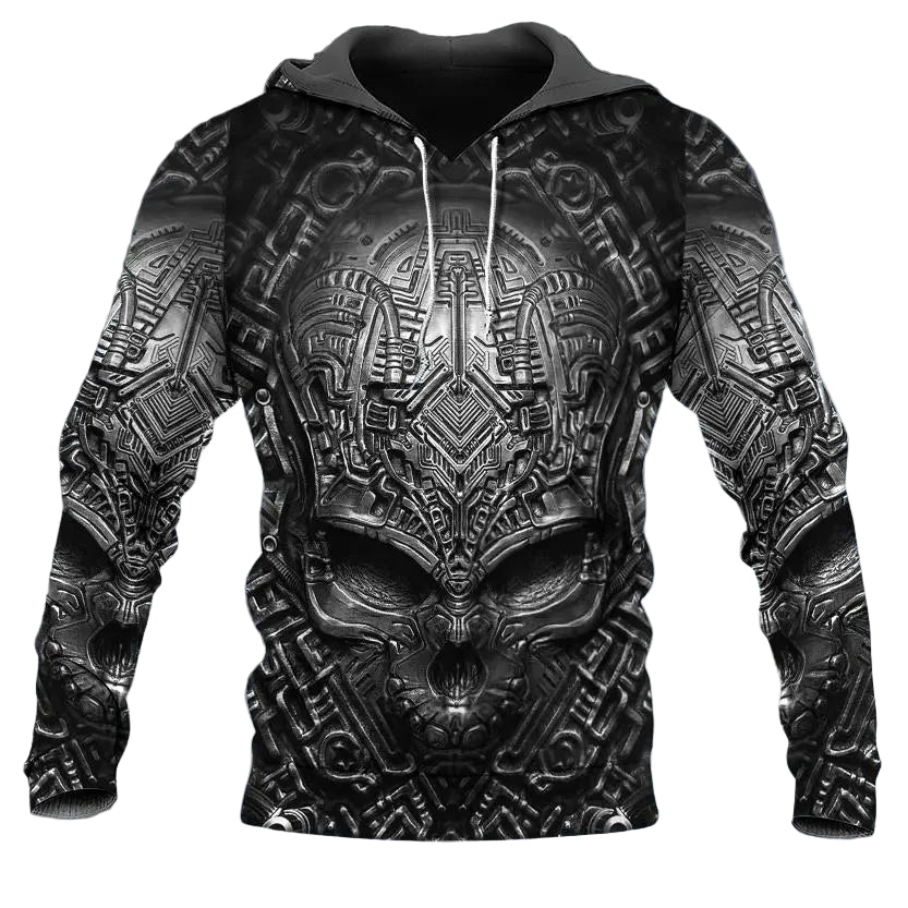The Silence Skull 3D All Over Print Hoodie -Moonbestprint