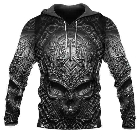 The Silence Skull 3D All Over Print Hoodie -Moonbestprint