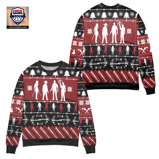 The Walking Dead Knitting Pattern Ugly Christmas Sweater ? Usalast