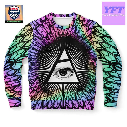 Third Eye Holographic Psychedelic 3d Ugly Christmas Sweater ? Usalast