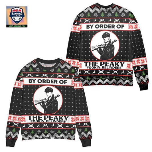 Thomas Shelby By Order Of The Peaky Fookin Blinders Ugly Christmas Sweater ? Usalast