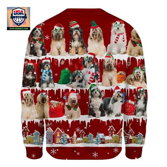 Tibetan Terrier Snowflake Christmas Sweater Couple Christmas Shirt Designs Winter Gifts ? Usalast