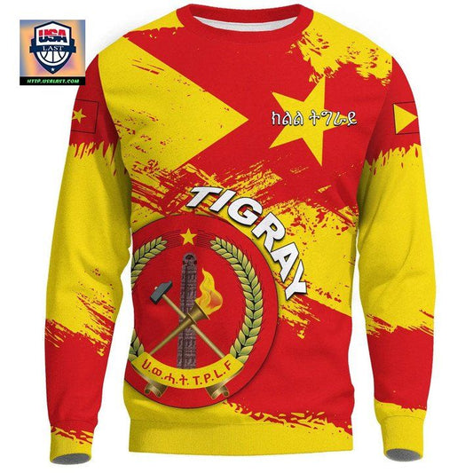 Tigray Sweater ? Tigray Peoples Liberation Front Flag Brush A02 ? Usalast