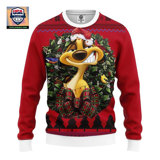 Timon Lion King Funny Noel Mc Ugly Christmas Sweater Thanksgiving Gift ? Usalast