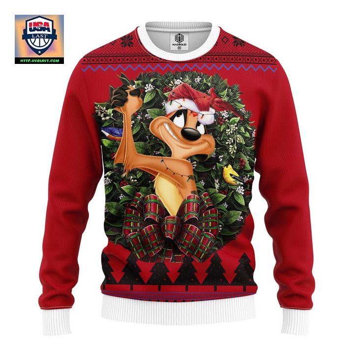 Timon Lion King Noel Mc Ugly Christmas Sweater Thanksgiving Gift ? Usalast