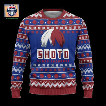 Todoroki My Hero Academia Anime Ugly Christmas Sweater Xmas Gift ? Usalast