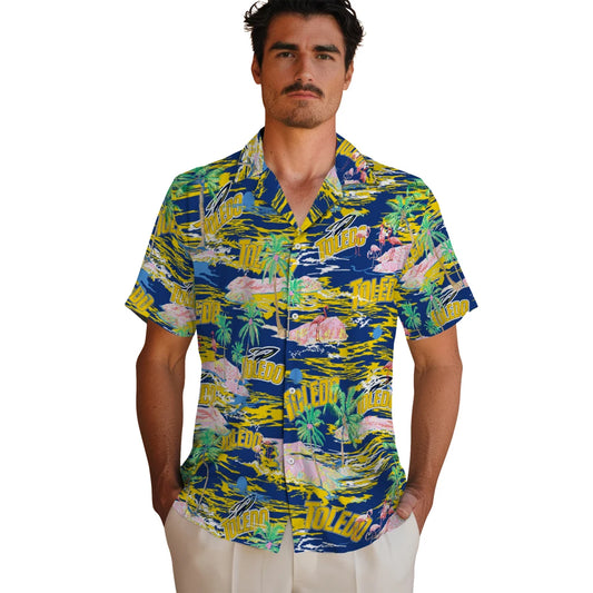 Toledo Rockets Flamingo Retreat 2026 Hawaiian Shirt – Moonbestprint