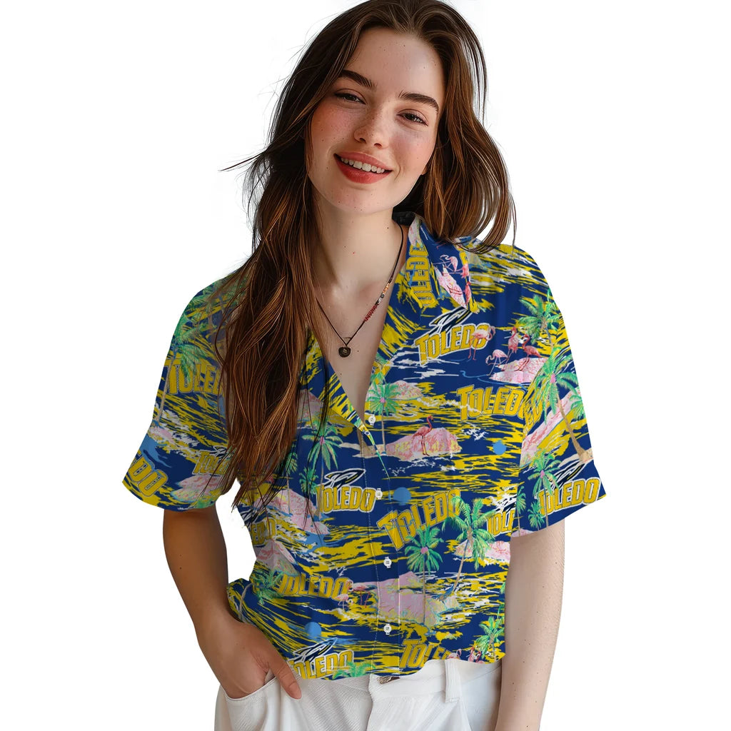 Toledo Rockets Flamingo Retreat 2026 Hawaiian Shirt – Moonbestprint