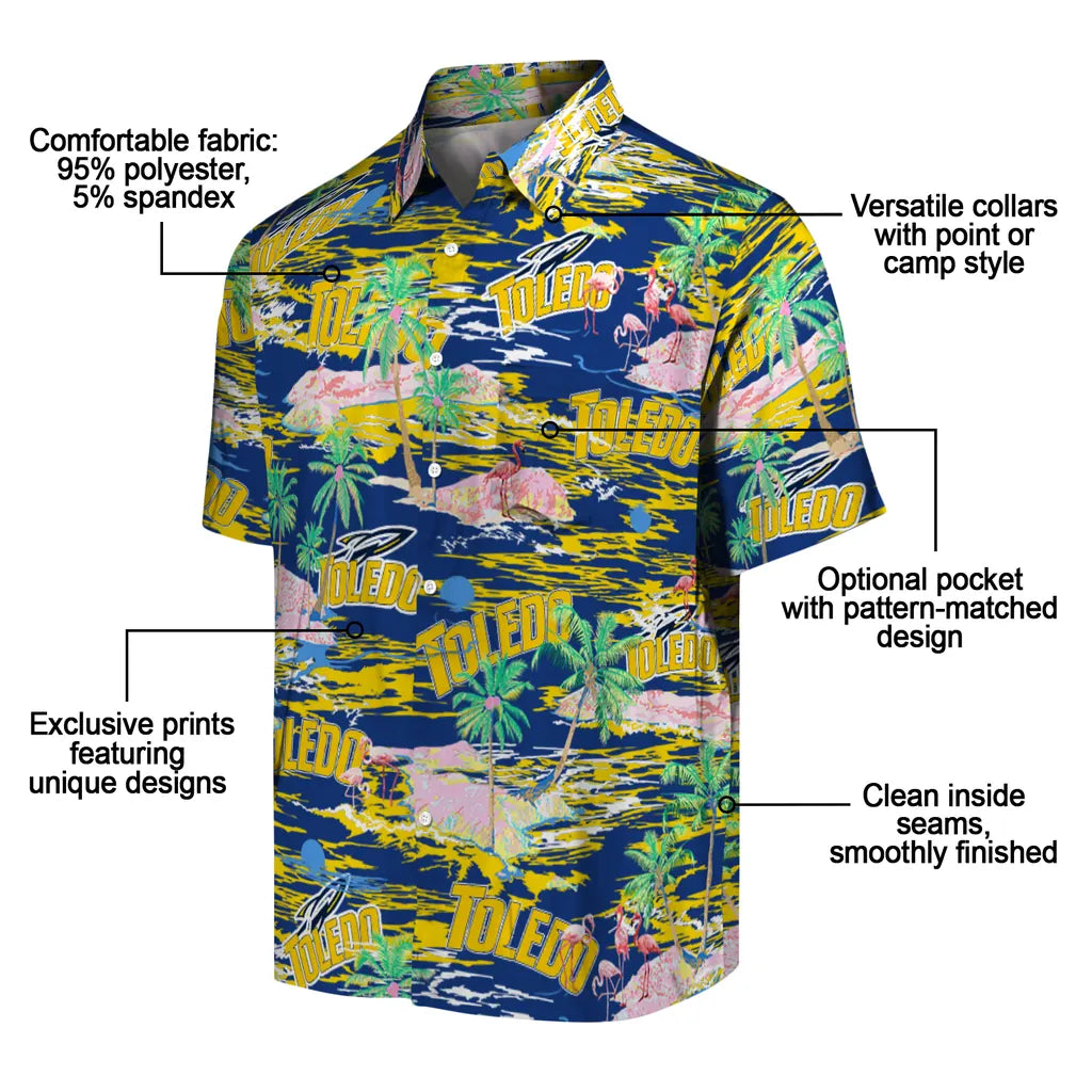 Toledo Rockets Flamingo Retreat 2026 Hawaiian Shirt – Moonbestprint
