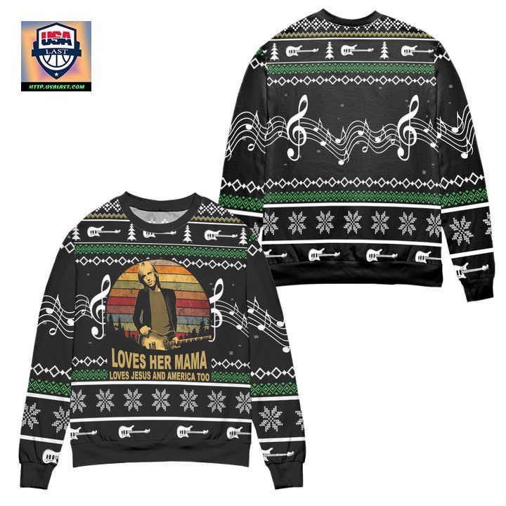 Tom Petty and the Heartbreakers Ugly Christmas Sweater ? Black ? Usalast
