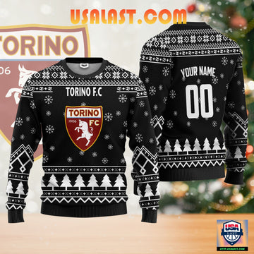 Torino FC Personalized Ugly Christmas Sweater Black Version ? Usalast