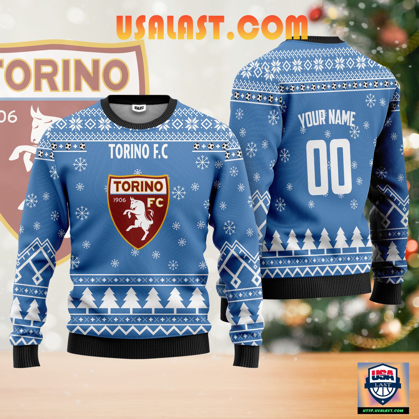 Torino FC Personalized Ugly Christmas Sweater Blue Version ? Usalast