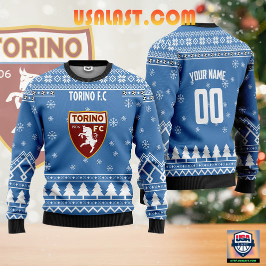 Torino FC Personalized Ugly Christmas Sweater Blue Version ? Usalast