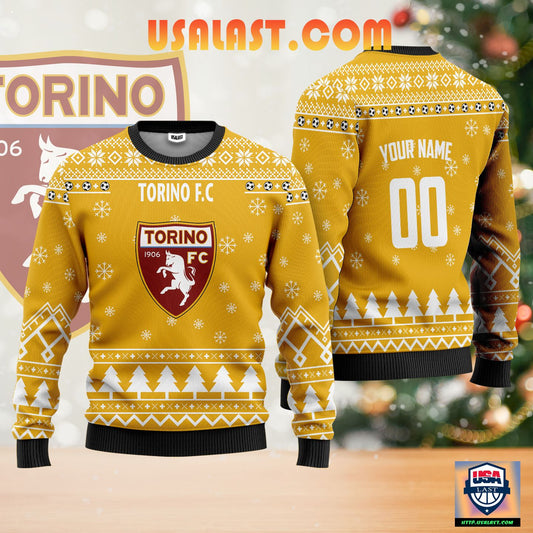Torino FC Personalized Ugly Christmas Sweater Yellow Version ? Usalast
