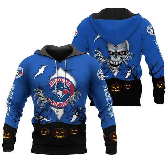 Toronto Blue Jays Halloween 3D MLB All Over Print Hoodie -Moonbestprint