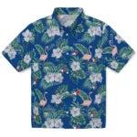 Toronto Blue Jays Hawaiian Shirt - Flamingo and Hibiscus | Moonbestprint