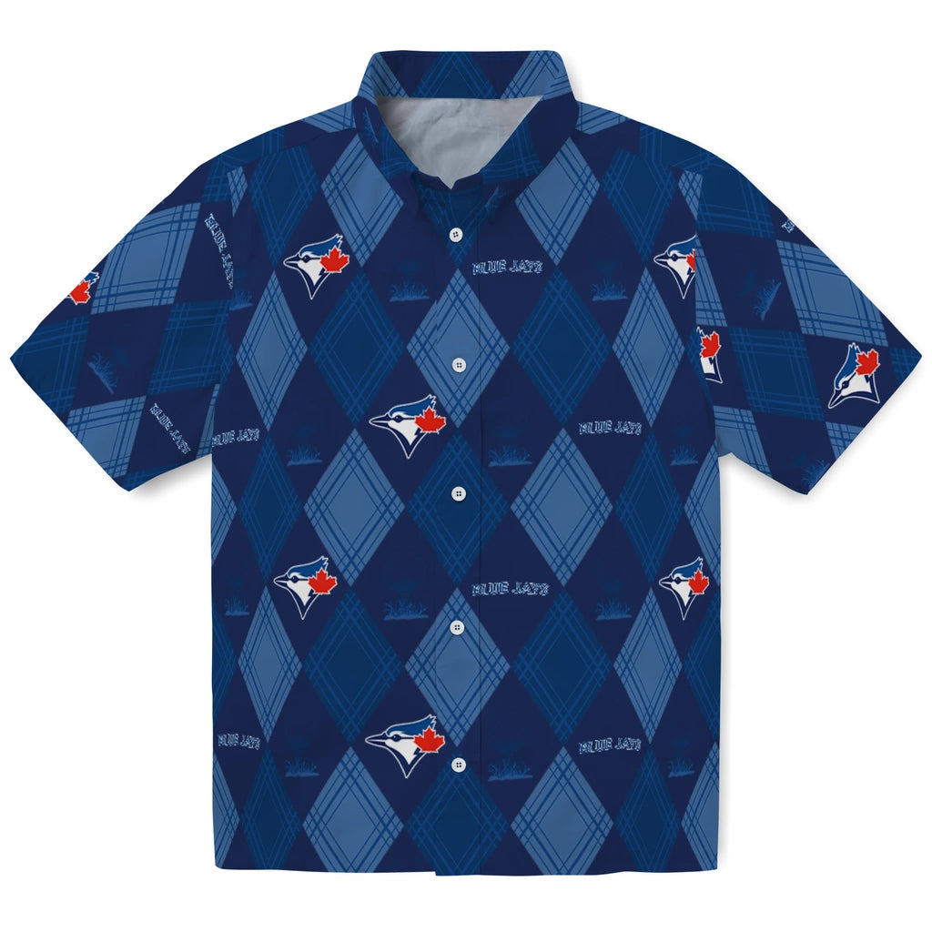 Toronto Blue Jays Hawaiian Shirt - Golfing Plaid | Moonbestprint
