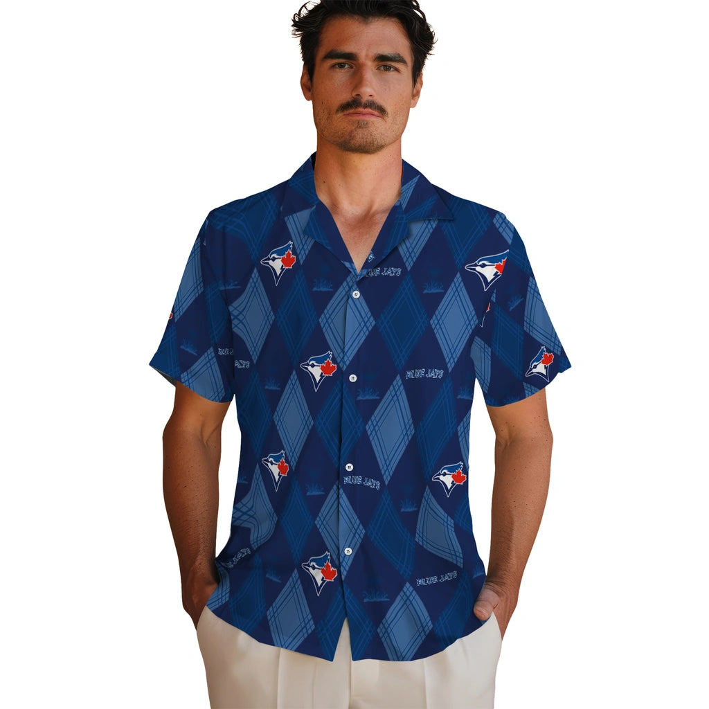 Toronto Blue Jays Hawaiian Shirt - Golfing Plaid | Moonbestprint