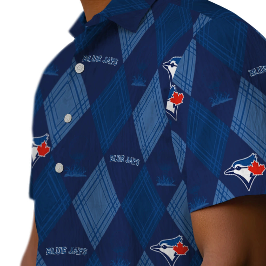 Toronto Blue Jays Hawaiian Shirt - Golfing Plaid | Moonbestprint