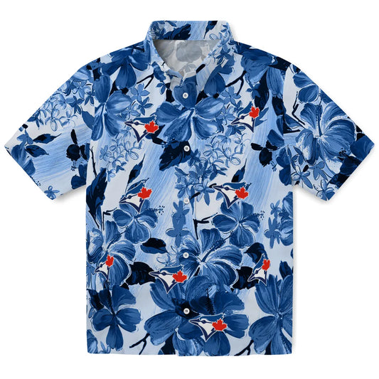 Toronto Blue Jays Hawaiian Shirt - Hibiscus Arrangement | Moonbestprint