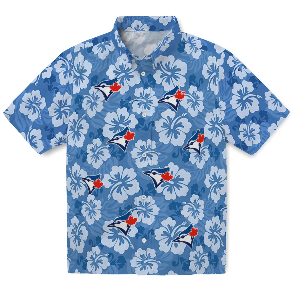 Toronto Blue Jays Hawaiian Shirt - Hibiscus Cluster | Moonbestprint