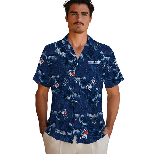 Toronto Blue Jays Hawaiian Shirt - Hibiscus Exotic | Moonbestprint