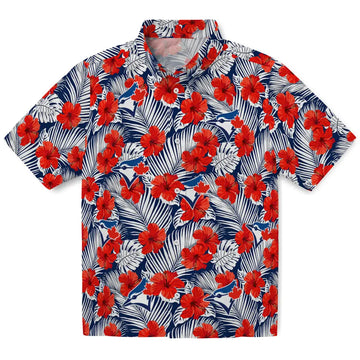 Toronto Blue Jays Hawaiian Shirt - Hibiscus Fiesta | Moonbestprint