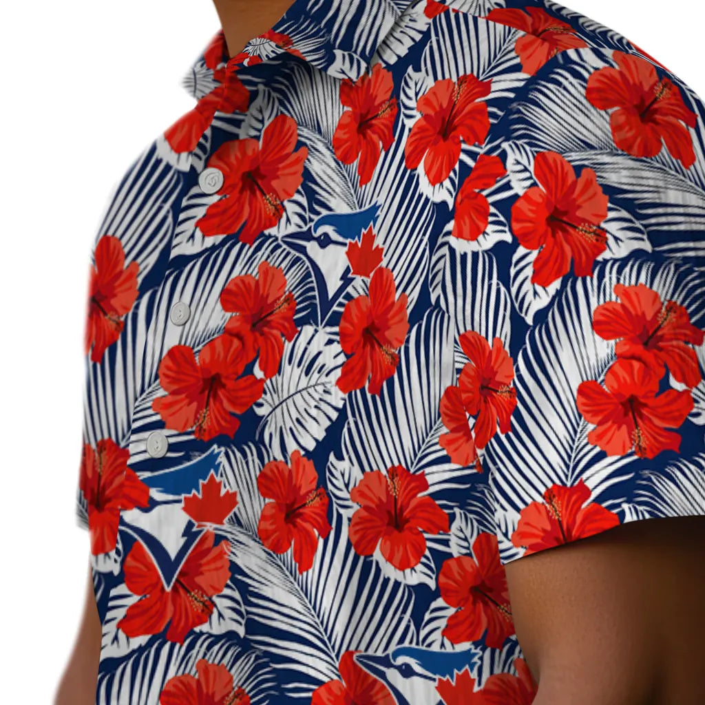Toronto Blue Jays Hawaiian Shirt - Hibiscus Fiesta | Moonbestprint