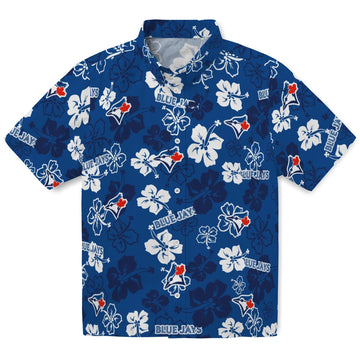 Toronto Blue Jays Hawaiian Shirt - Hibiscus Flower Design | Moonbestprint
