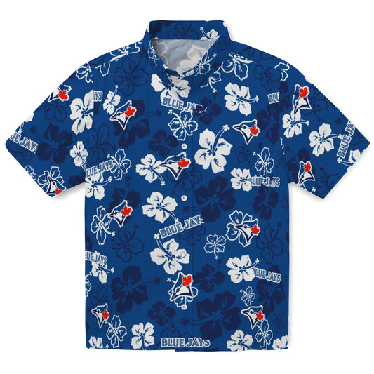 Toronto Blue Jays Hawaiian Shirt - Hibiscus Flower Design | Moonbestprint