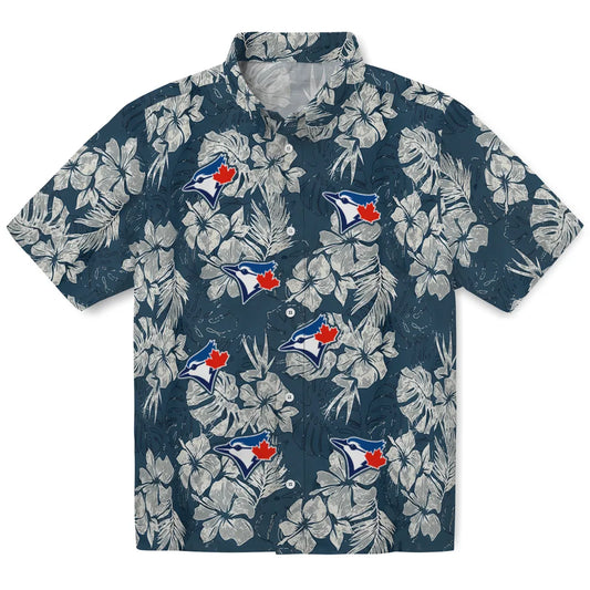 Toronto Blue Jays Hawaiian Shirt - Hibiscus Flowers | Moonbestprint