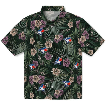 Toronto Blue Jays Hawaiian Shirt - Hibiscus Leaves Pattern | Moonbestprint