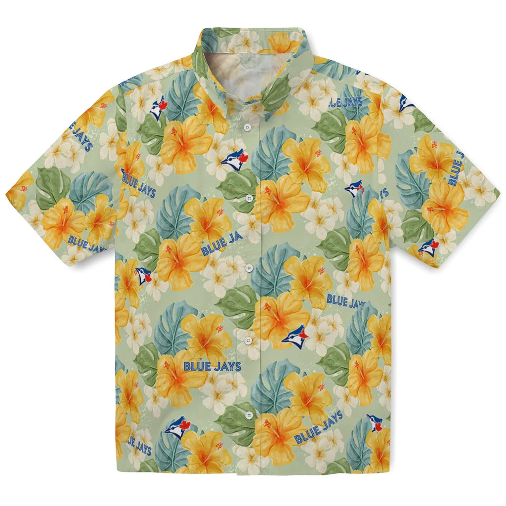 Toronto Blue Jays Hawaiian Shirt - Hibiscus Mood | Moonbestprint
