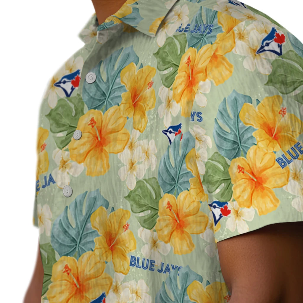 Toronto Blue Jays Hawaiian Shirt - Hibiscus Mood | Moonbestprint