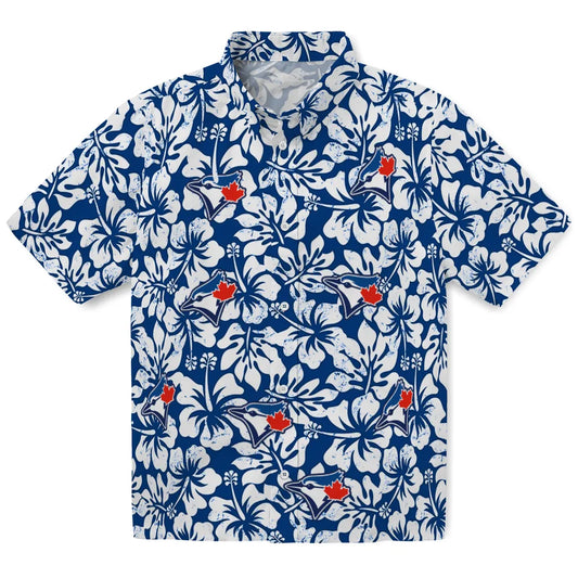 Toronto Blue Jays Hawaiian Shirt - Hibiscus Motif | Moonbestprint