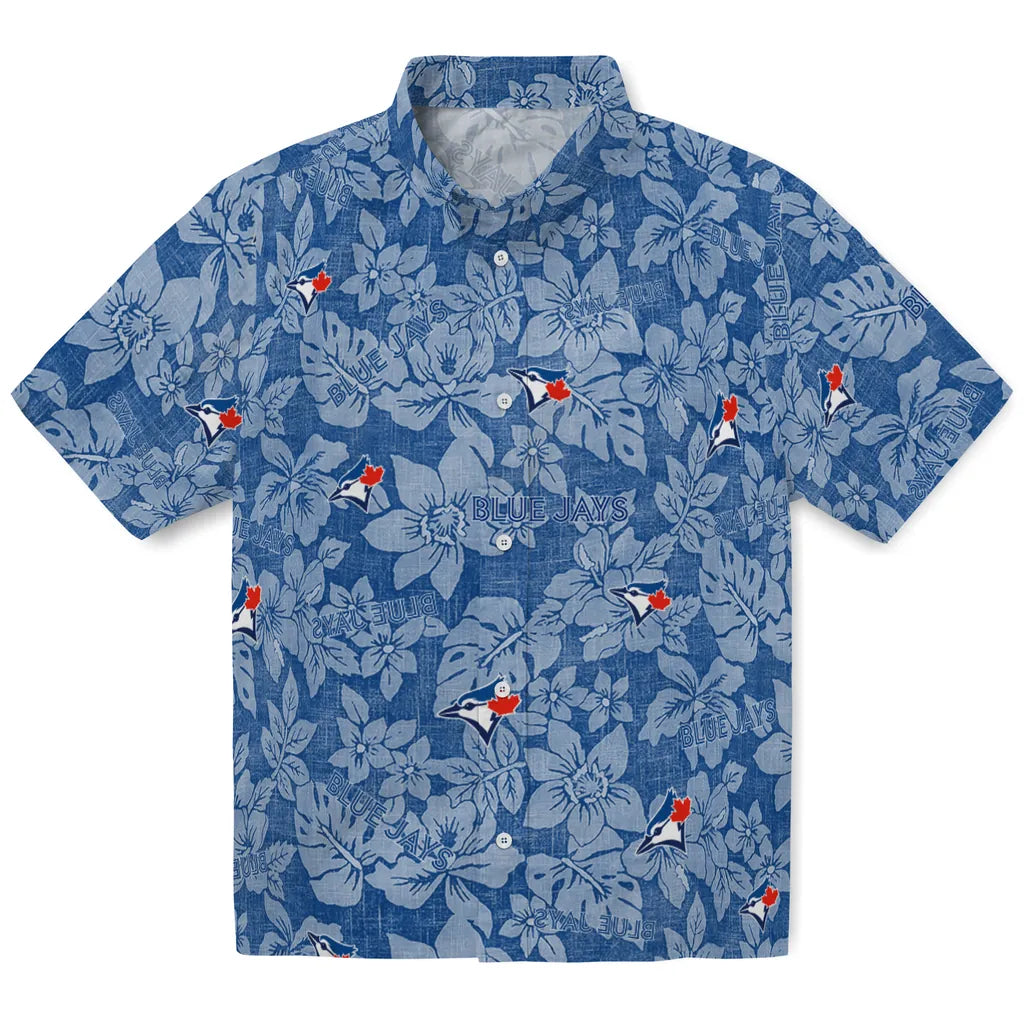 Toronto Blue Jays Hawaiian Shirt - Hibiscus Oasis | Moonbestprint
