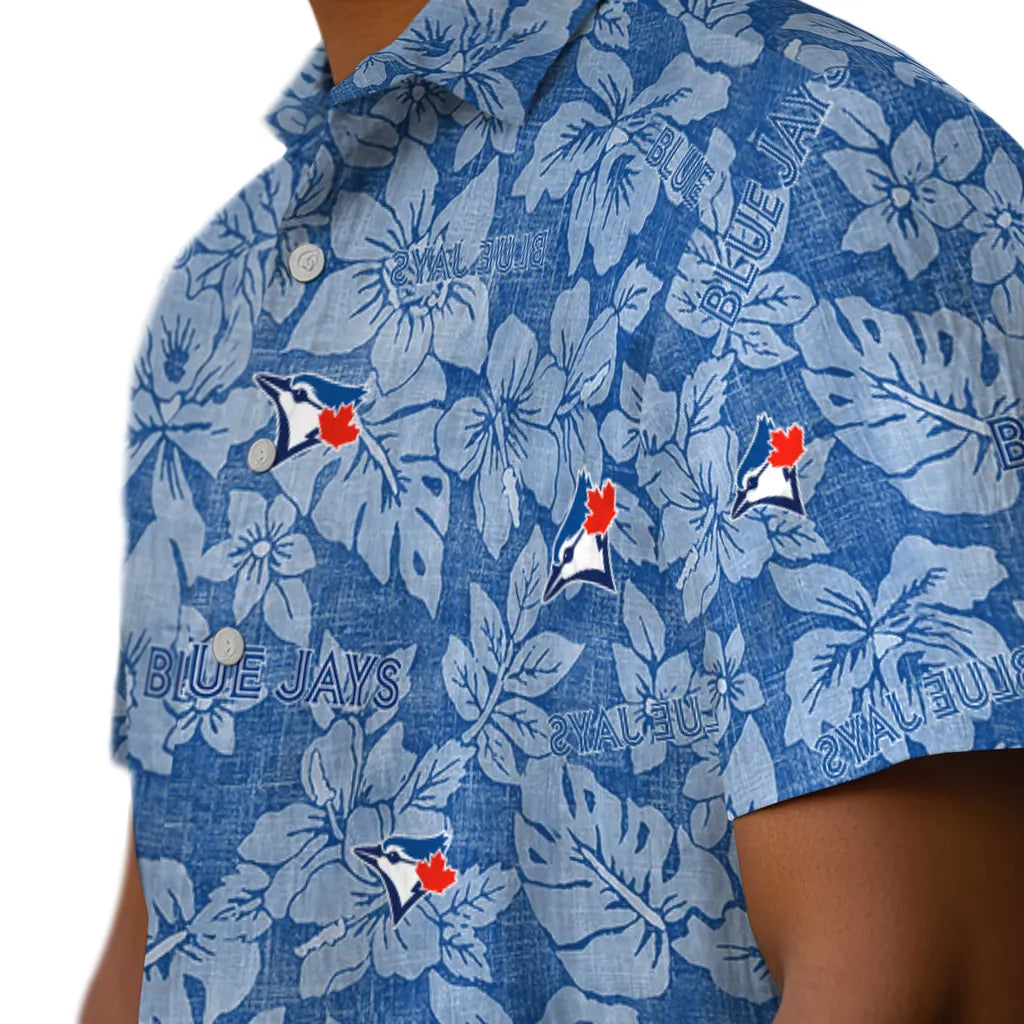 Toronto Blue Jays Hawaiian Shirt - Hibiscus Oasis | Moonbestprint