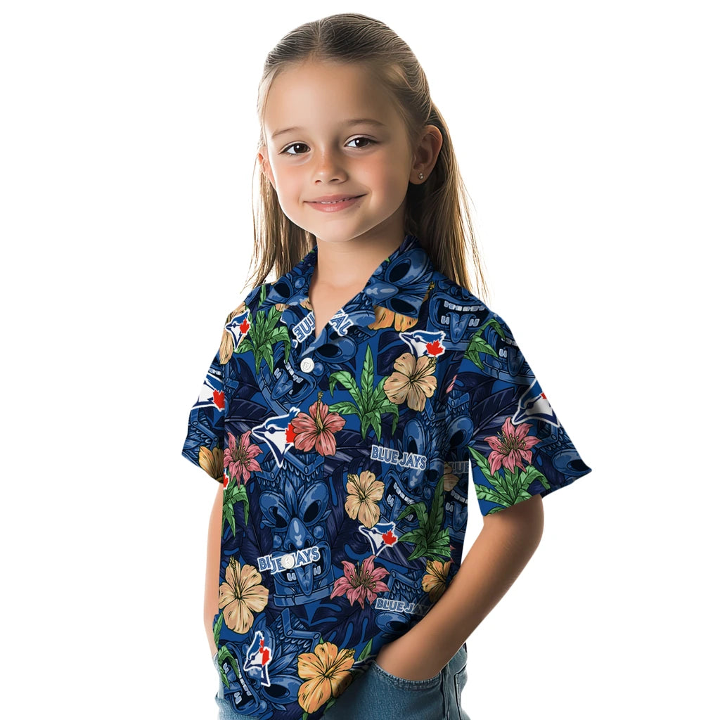 Toronto Blue Jays Hawaiian Shirt - Hibiscus Tiki Jungle | Moonbestprint