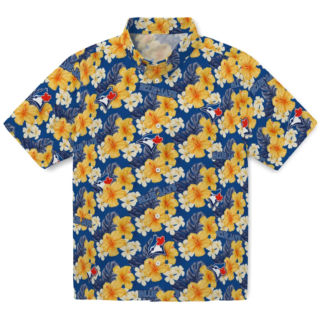 Toronto Blue Jays Hawaiian Shirt - Hibiscus Tropics | Moonbestprint