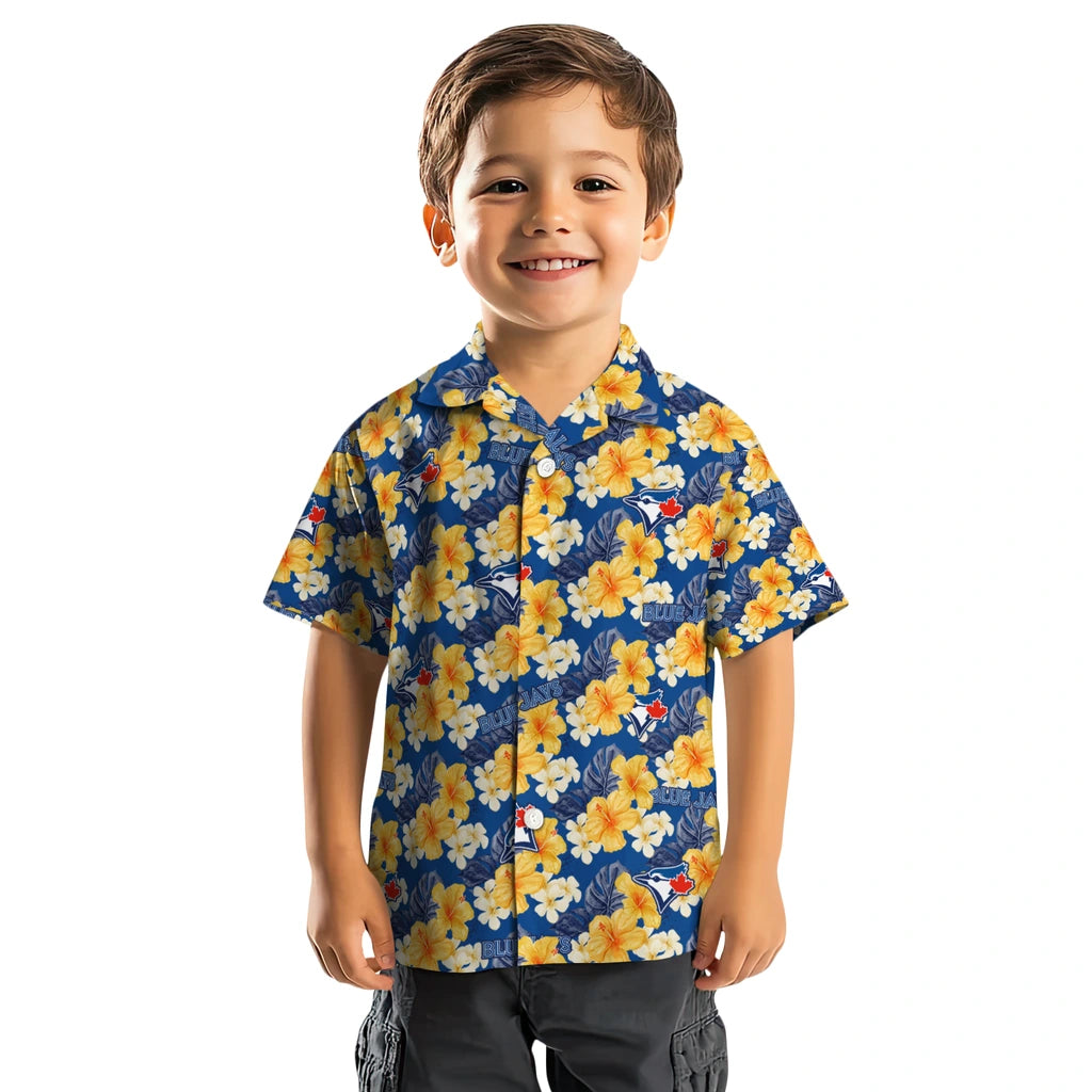 Toronto Blue Jays Hawaiian Shirt - Hibiscus Tropics | Moonbestprint