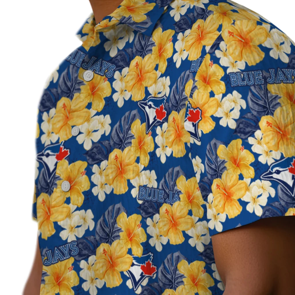 Toronto Blue Jays Hawaiian Shirt - Hibiscus Tropics | Moonbestprint